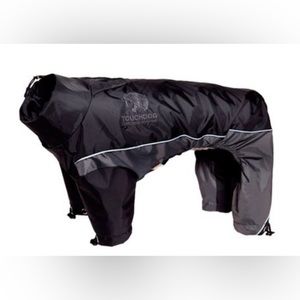 Touchdog Quantum-Ice Full-Bodied Adj 3M Reflective Dog Jacket-Blackshark Tech..